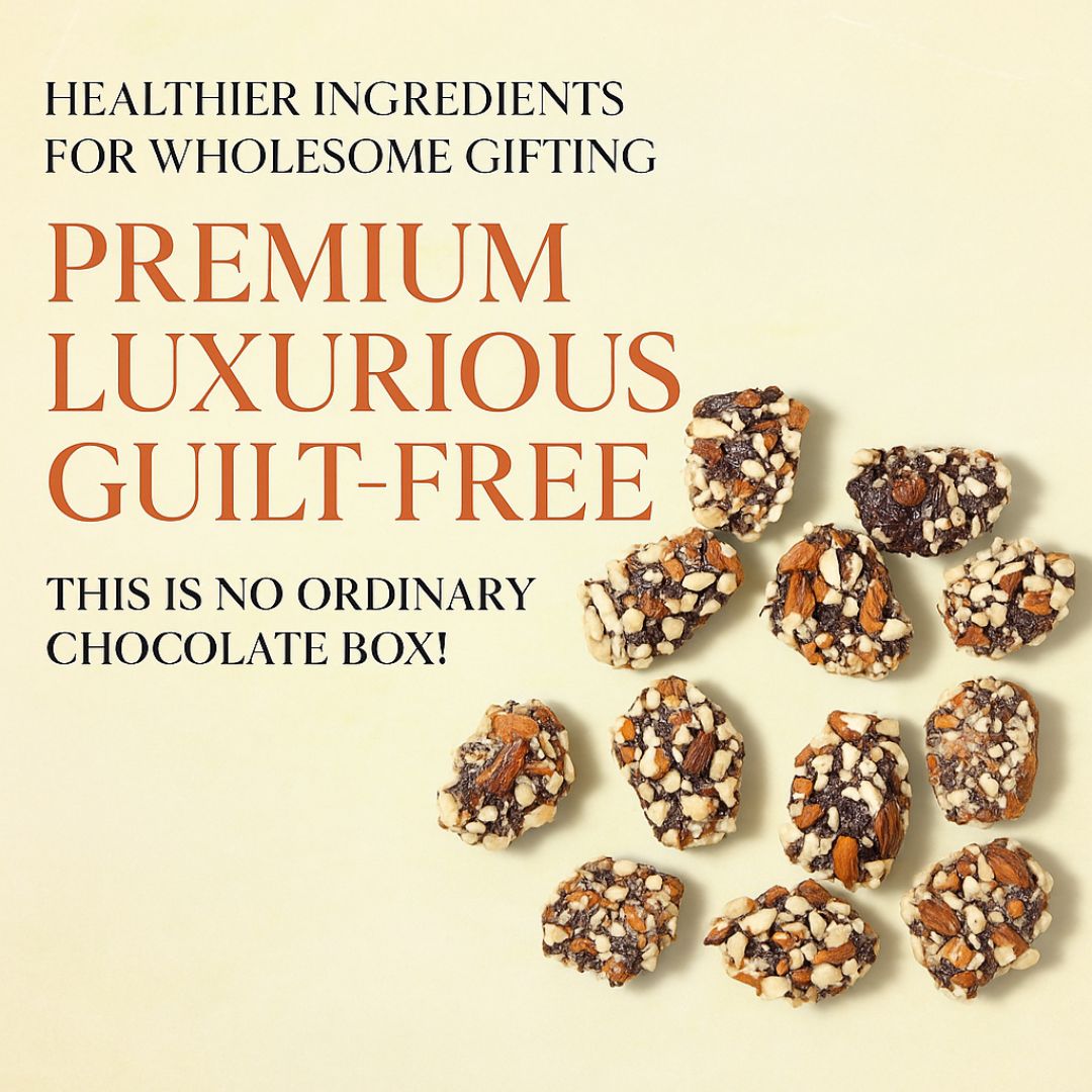 No Added Sugar Dark Chocolate & Almond Dates - 12 Pieces