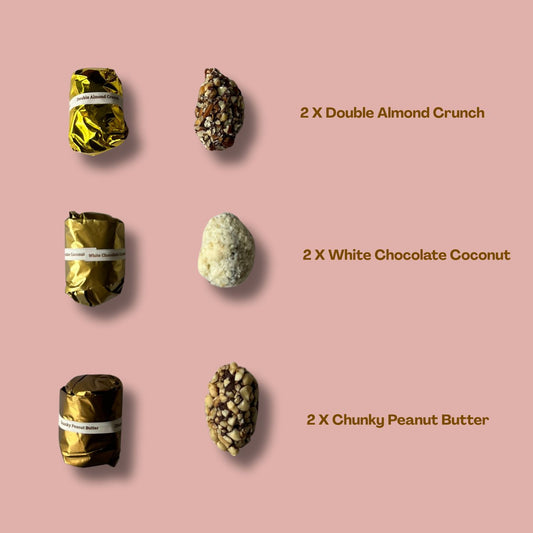 Assorted Chocolates Wooden Mini Box - Set of 2 Boxes - 6 Pieces X 2 Boxes - 180g