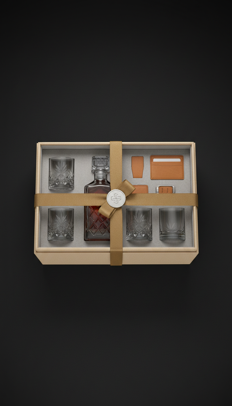 Executive Gift Box with Crystal Glassware