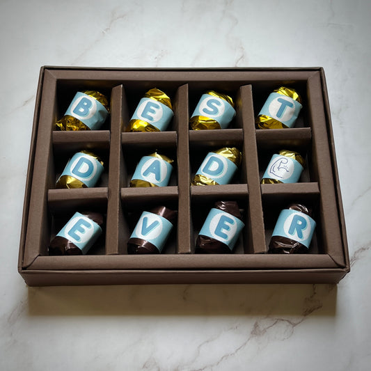 Father's Day Chocolate Gift Box for Dad - 12 Pieces Assorted Chocolate Gift Box - Almonds Chocolate - Best Dad Ever