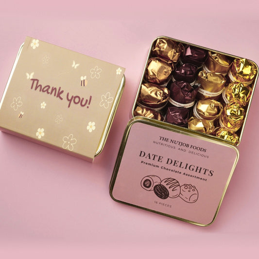 'Thank You' Date Delights Premium Chocolate Assortment Gift Box, 16 Pieces