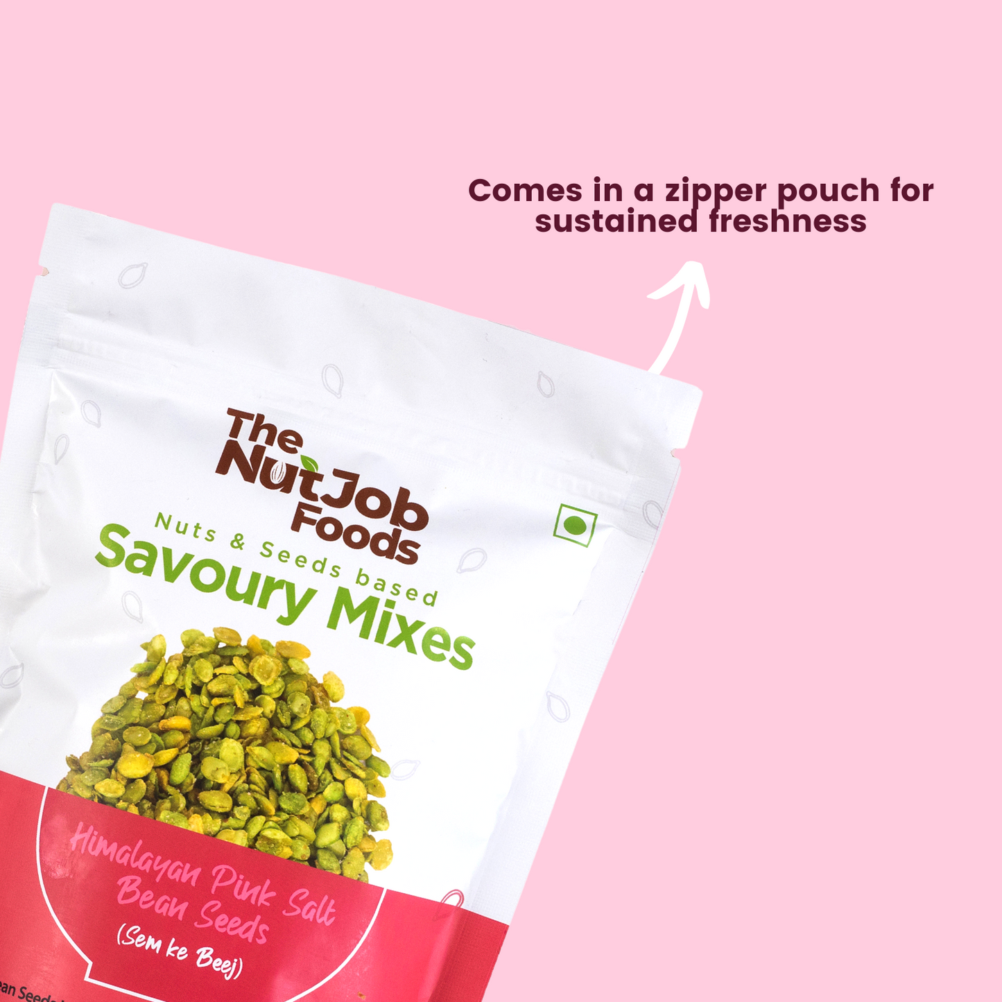 Salted Bean Seeds - Sem ke Beej Salted with Himalayan Pink Salt - 200g