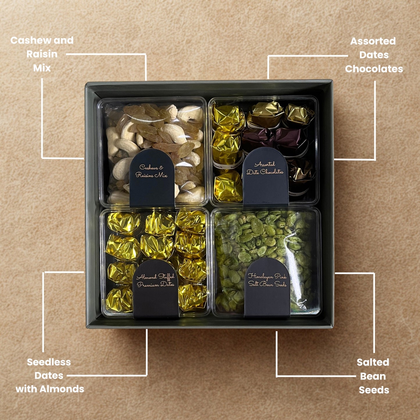 Premium Ramadan and Eid Gift Box with Chocolates, Savouries and Nuts Assortment - Ramzan Special