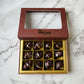 Dark Chocolate Coated Seedless Dates - Almonds Stuffing and Coconut Shreds Coating- 12 pieces