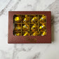 Dark Chocolate Coated Dates Stuffed with Almonds with Diced Almonds Coating - 12 Foil-Wrapped Pieces