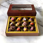 Diwali Gift Box - Almond and Chocolate Dates - 12 Pieces Premium Assorted Dates Chocolates - Dry Fruits Gift Box - Happy Diwali - Dark Chocolate Gift