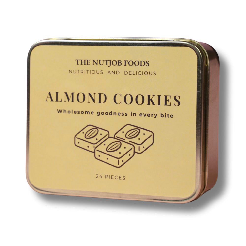 Almond Flour and Whole Wheat Cookies Tin Box - 24 Pieces