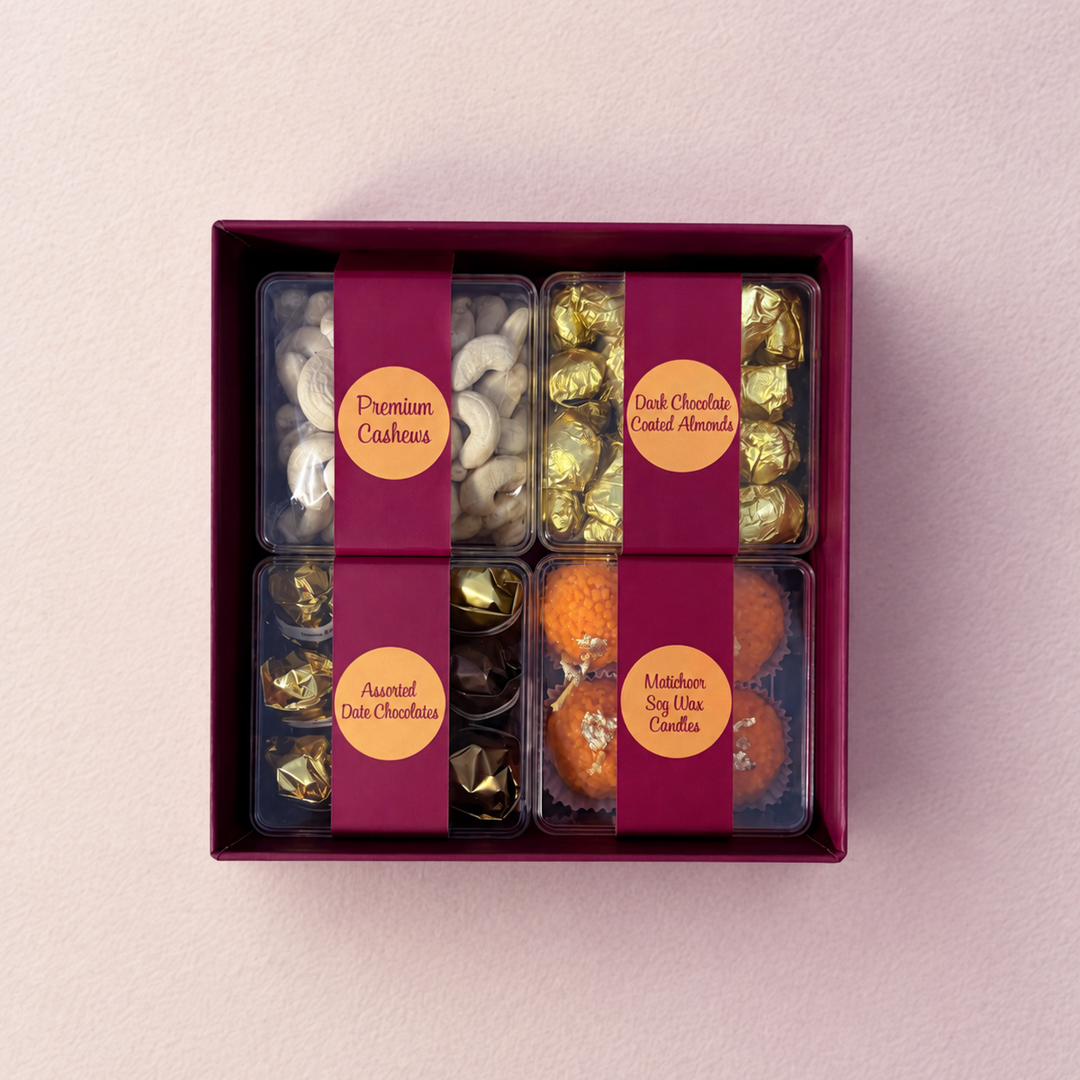 Noor - Four Compartment Diwali Gift Box - 450g