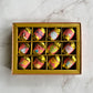 Birthday Chocolate Gift Box with Sweet Messages - Almond and Chocolate Dates - 12 Pieces