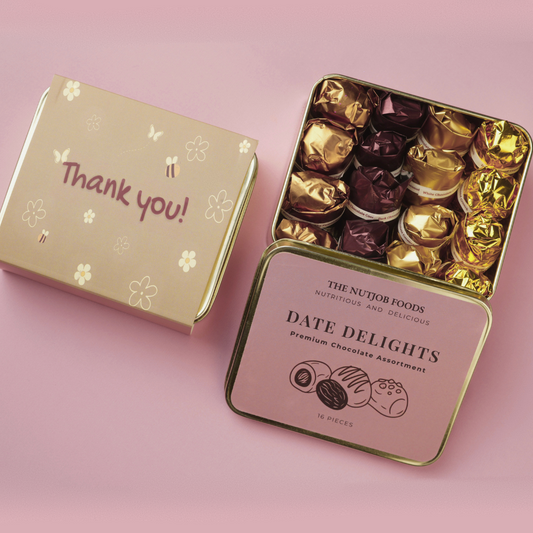 'Thank You' Date Delights Premium Chocolate Assortment Gift Box, 16 Pieces