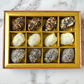 Diwali Gift Box - Almond and Chocolate Dates - 12 Pieces Premium Assorted Dates Chocolates - Dry Fruits Gift Box - Happy Diwali - Dark Chocolate Gift