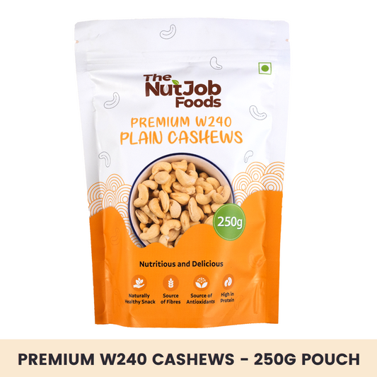The NutJob Premium W240 Whole Cashews - 250g Pouch