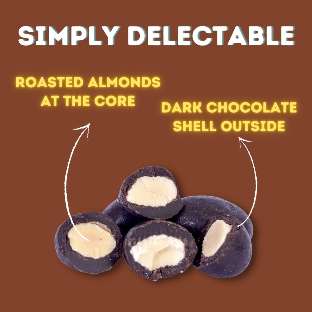 Dark Chocolate Coated Almonds - 250g