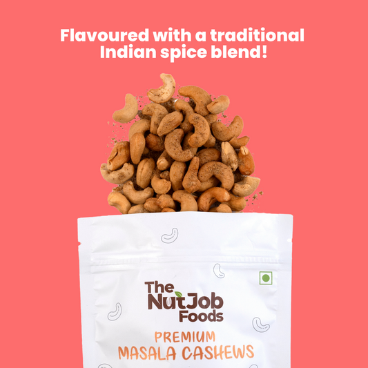 Premium Masala Cashews - 250g Pouch - Healthy Snack - Nutritious, Delicious, Dry Fruit, Nuts, Spicy