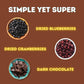 Dark Chocolate Chocoberry Marbles - Dried Blueberries & Cranberries coated in Dark Chocolate - 250g Pouch - Protein Source, High Fiber, No Added Preservatives