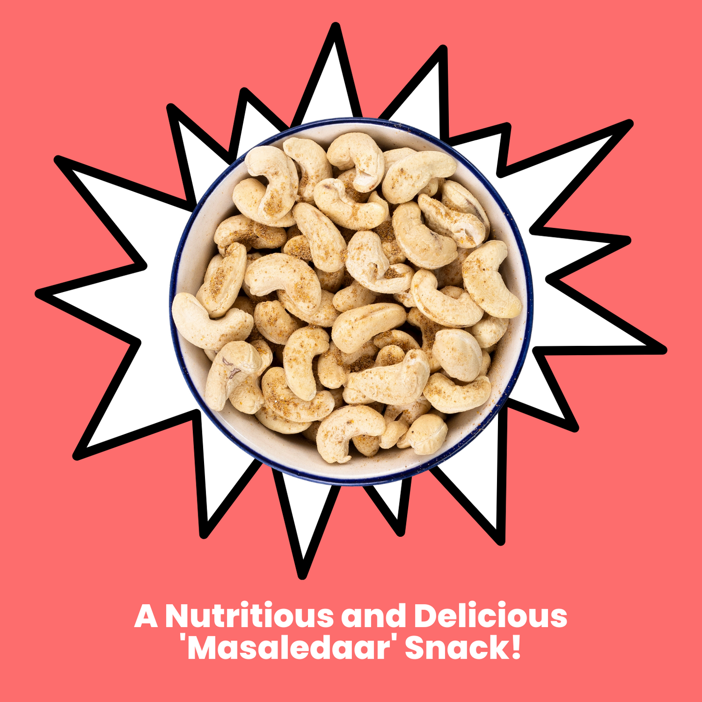 Premium Masala Cashews - 250g Pouch - Healthy Snack - Nutritious, Delicious, Dry Fruit, Nuts, Spicy