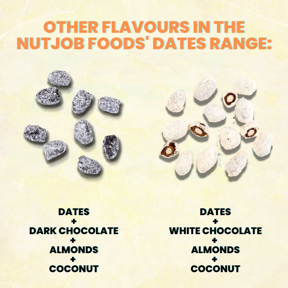 Dark Chocolate Coated Dates Stuffed with Almonds with Diced Almonds Coating - 12 Foil-Wrapped Pieces