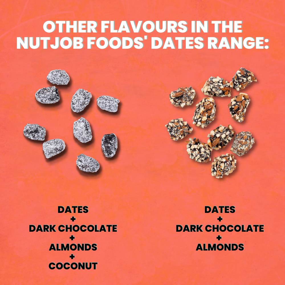 White Chocolate Coated Dates with Stuffed Almonds Covered in Coconut Shreds - 12 Foil-Wrapped Pieces